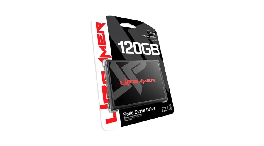 Imagem do anúncio SSD Armazenamento Disco 120GB 2.5 SATA 3 Interno PC Notebook Upgrade Boot Rápido Compatível Desktop Laptop 7mm Preto Upgamer HD SSD