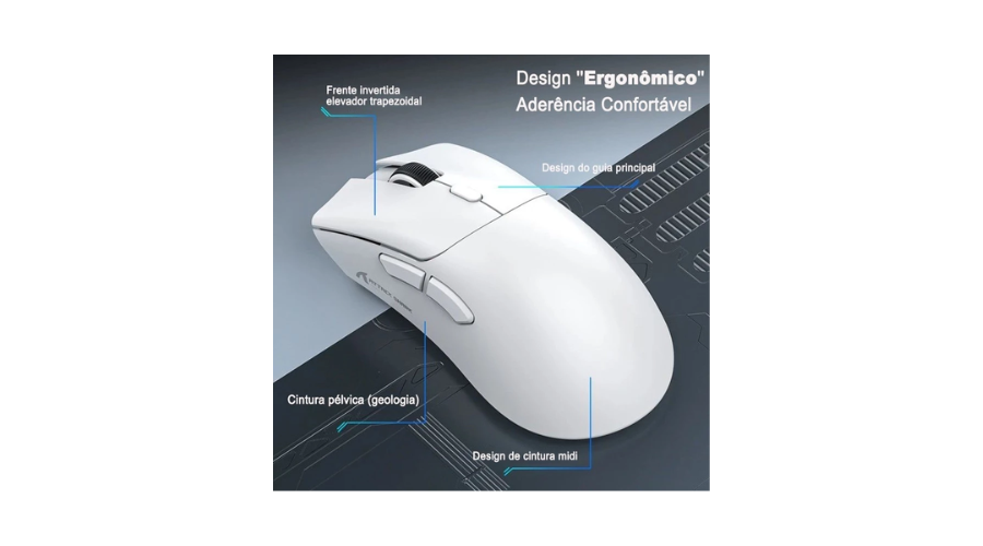 Imagem do anúncio ATTACK SHARK R1 lightweight wireless game mouse18000dpi 1000 Hz Conexão Trimodo PAW3311 Macro Para Jogos