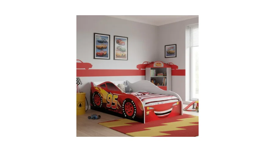 Imagem do anúncio Caminha Infantil Carro Temática para Meninos com Adesivos de Personagens em MDF Acompanha Colchão